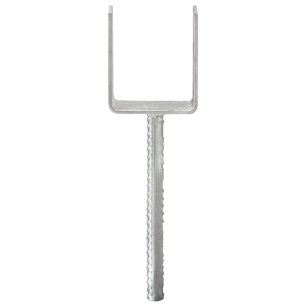 hegnspløkker 6 stk. 8x6x30 cm galvaniseret stål sølvfarvet