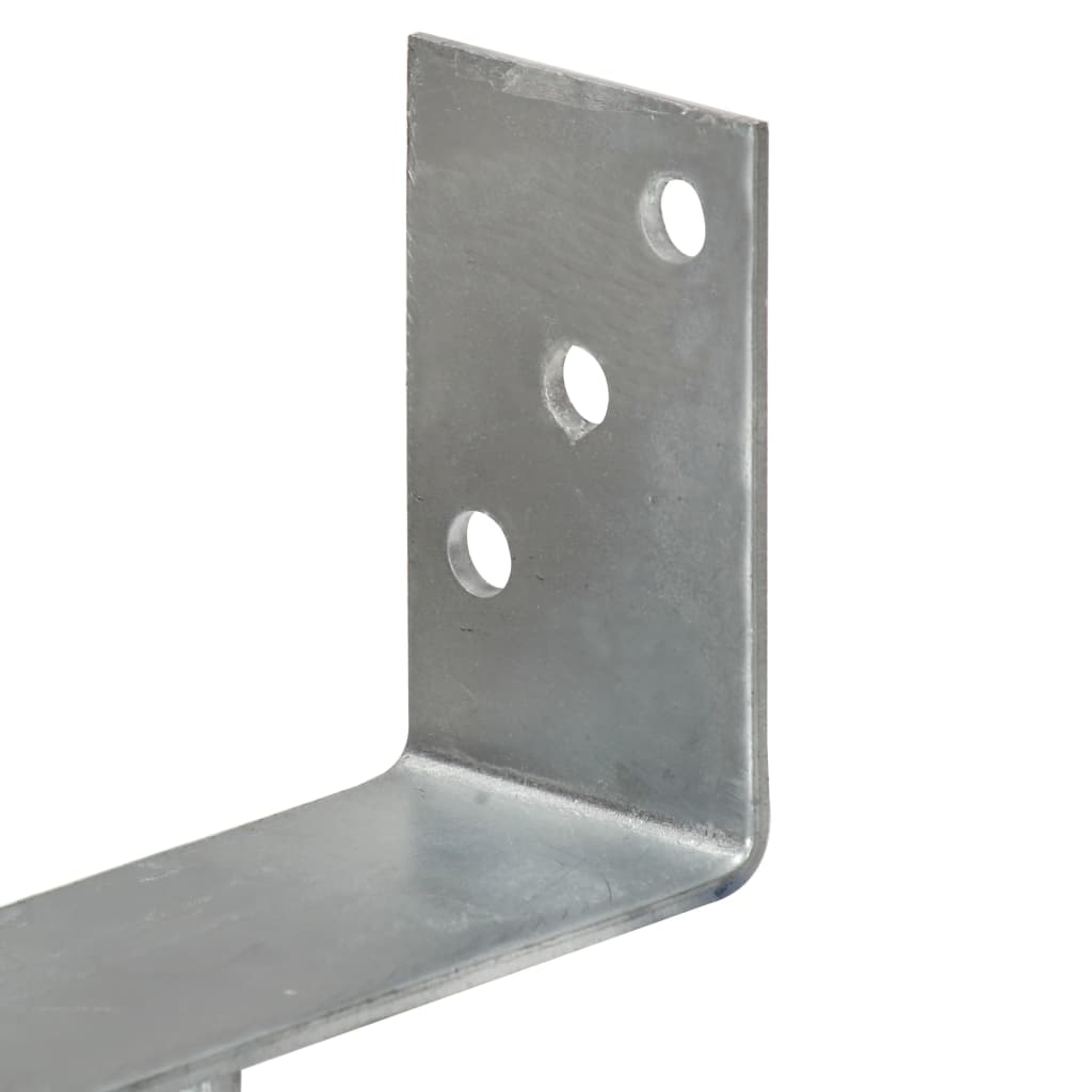 hegnspløkker 6 stk. 9x6x30 cm galvaniseret stål sølvfarvet