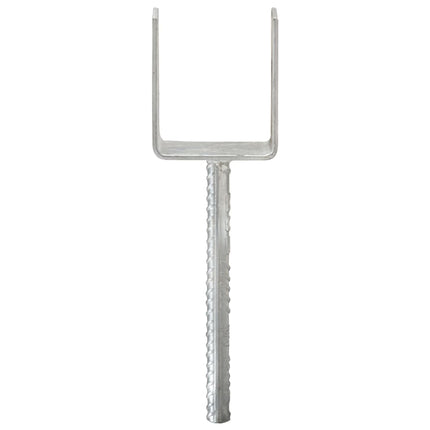 hegnspløkker 6 stk. 10x6x30 cm galvaniseret stål sølvfarvet