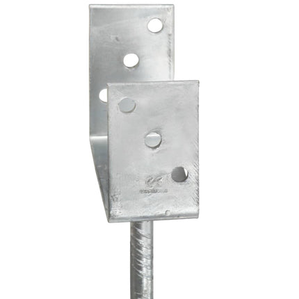 hegnspløkker 6 stk. 10x6x30 cm galvaniseret stål sølvfarvet