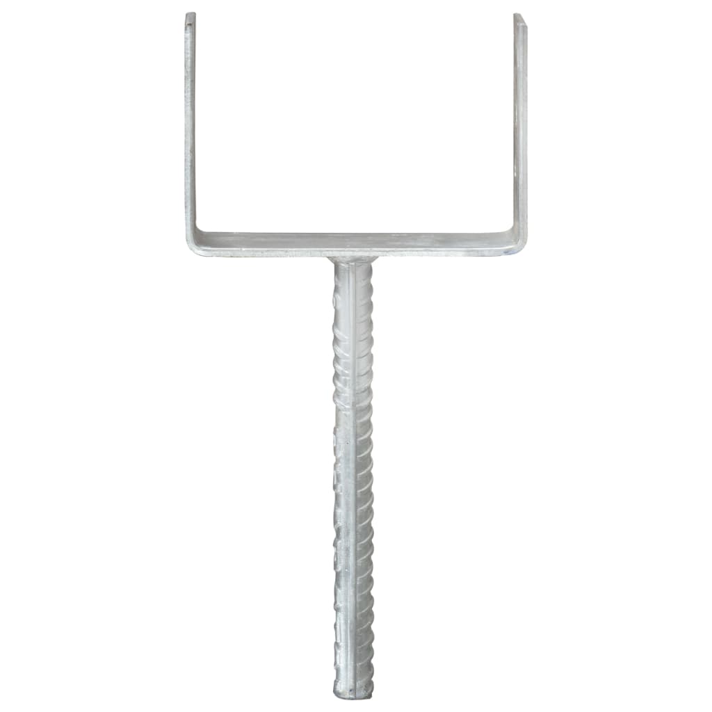 hegnspløkker 6 stk. 12x6x30 cm galvaniseret stål sølvfarvet