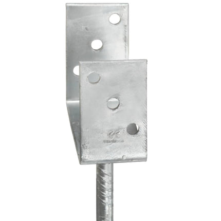 hegnspløkker 6 stk. 14x6x30 cm galvaniseret stål sølvfarvet