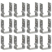 hegnsankre 12 stk. sølv 10x6x15 cm galvaniseret stål