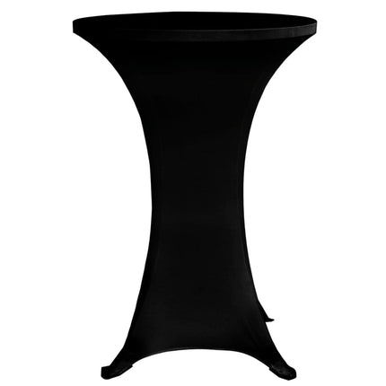 overtræk til ståbord Ø70 cm 4 stk. sort stretch