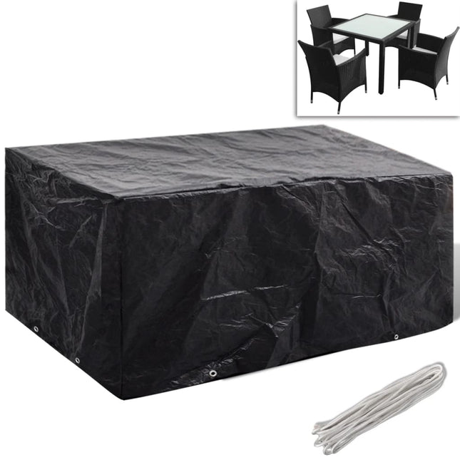 havemøbelovertræk 2 stk. 4-pers. sæt 8 snørehuller 180x140 cm