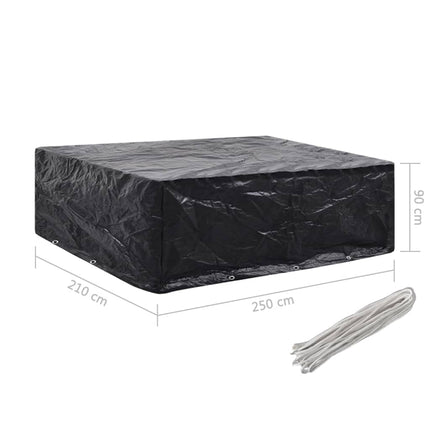 havemøbelovertræk 2 stk. 8 snørehuller 250x210x90 cm