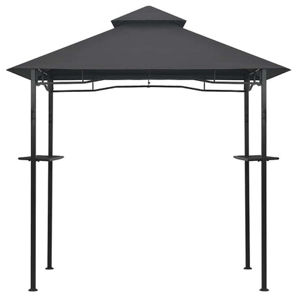 grillpavillon 240x150x255 cm stål antracitgrå