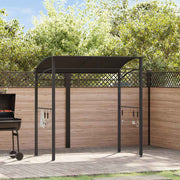 grillpavillon 215x150x220 cm stål antracitgrå