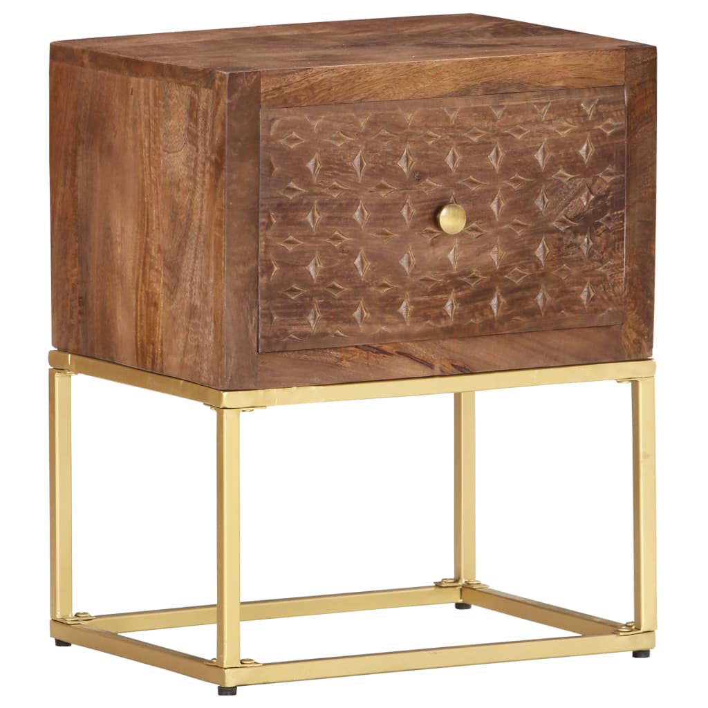 sengebord 40x30x50 cm massivt mangotræ