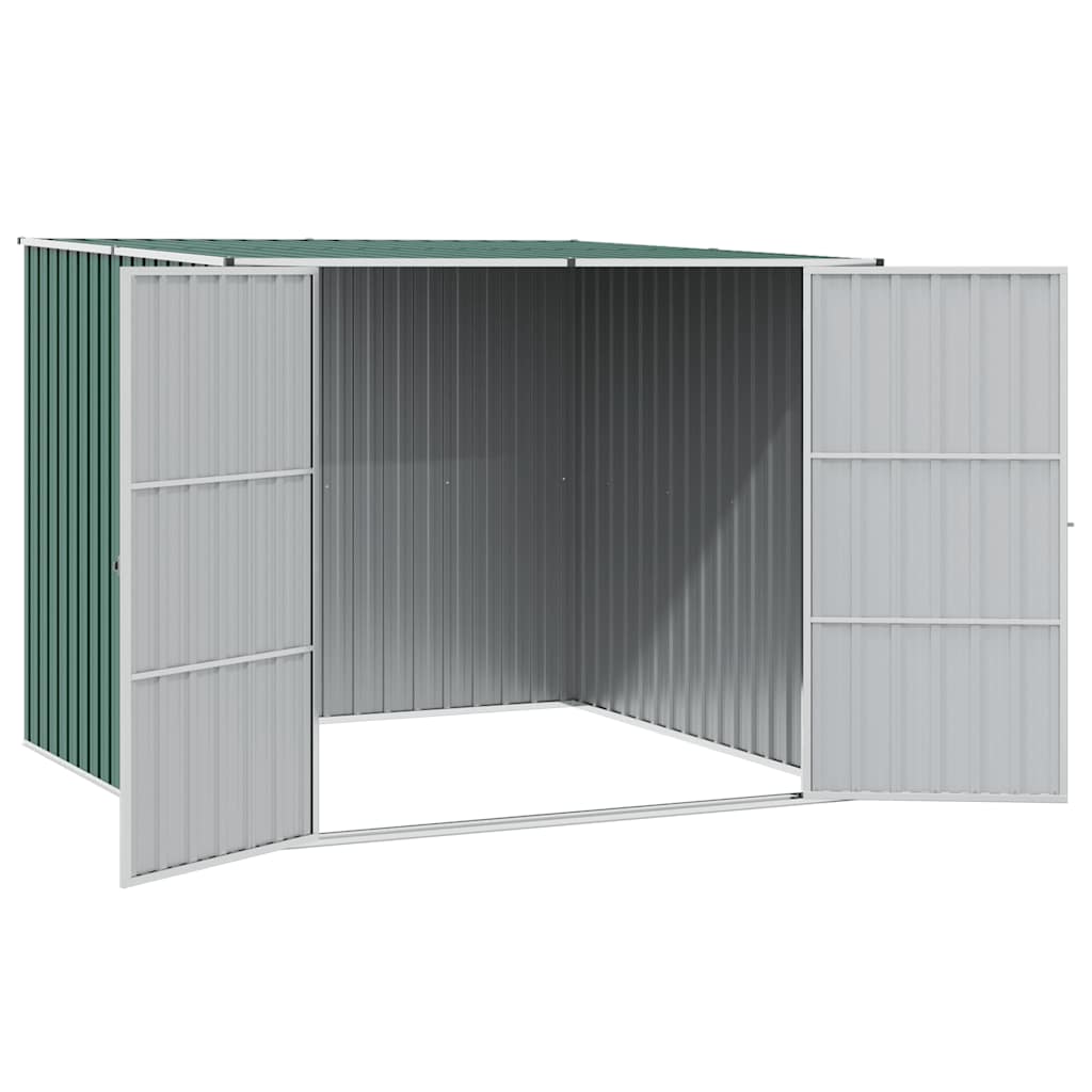 haveskur 195x198x159 cm galvaniseret stål grøn