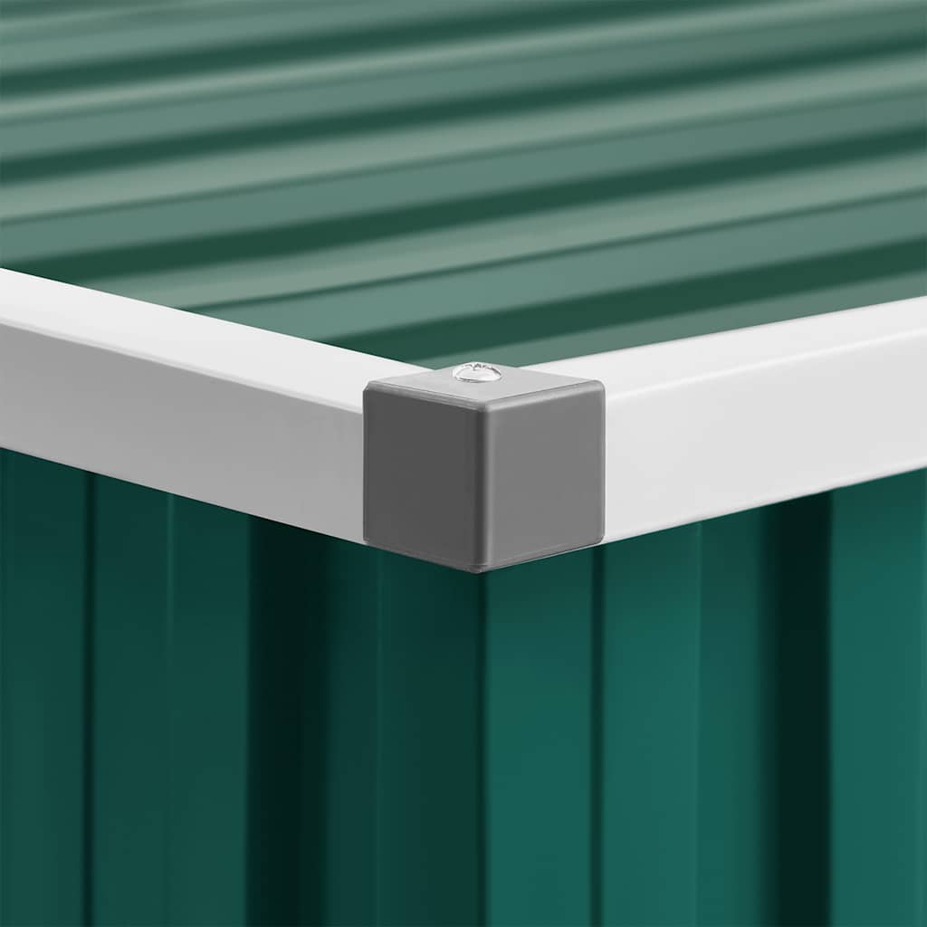 haveskur 195x198x159 cm galvaniseret stål grøn