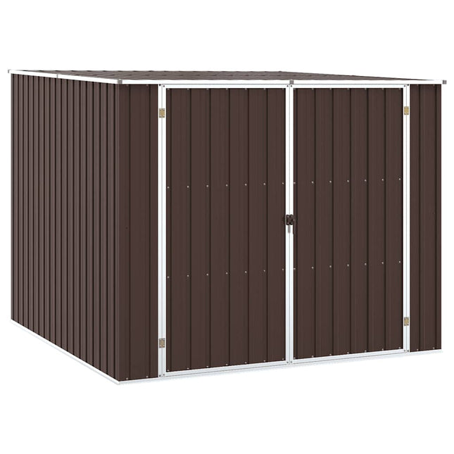 haveskur 195x198x159 cm galvaniseret stål brun