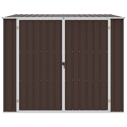 haveskur 195x198x159 cm galvaniseret stål brun