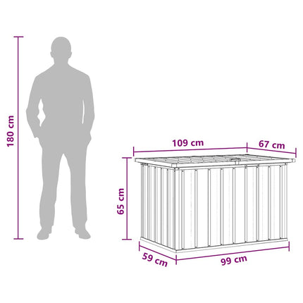 Opbevaringsbokse Galvaniseret stål 109 x 67 x 65 cm Brun