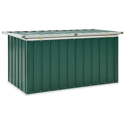 opbevaringskasse til haven grøn 129x67x65 cm