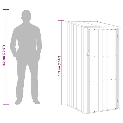 haveskur 87x98x159 cm galvaniseret stål antracitgrå