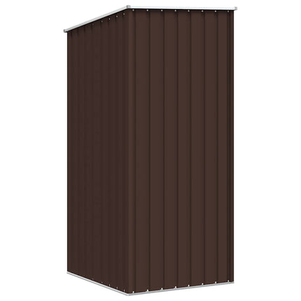 haveskur 87x98x159 cm galvaniseret stål brun