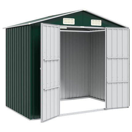 haveskur 205x129x183 cm galvaniseret stål grøn