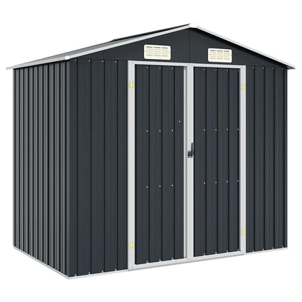 haveskur 205x129x183 cm galvaniseret stål antracitgrå