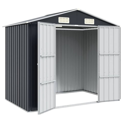 haveskur 205x129x183 cm galvaniseret stål antracitgrå