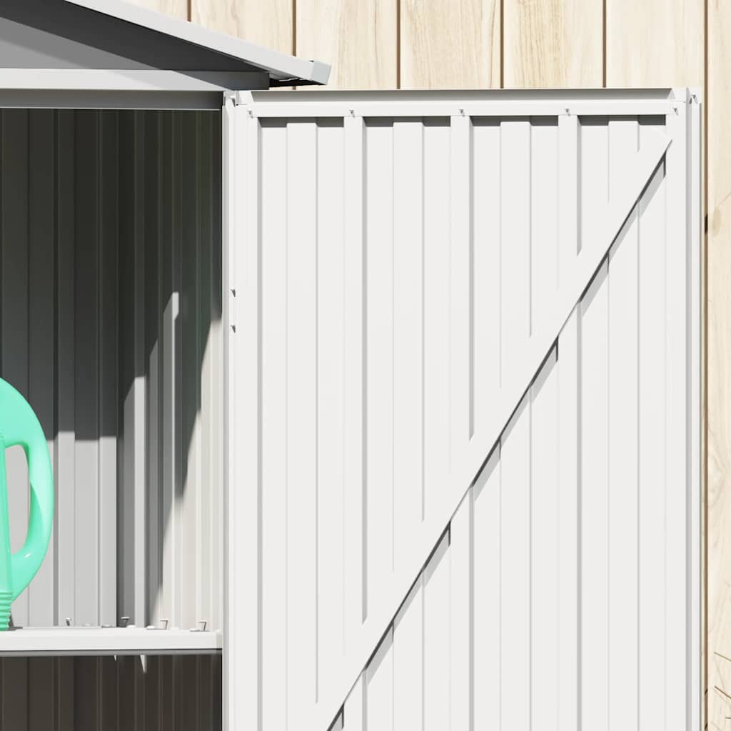 haveskur 116x45x175 cm galvaniseret stål grå