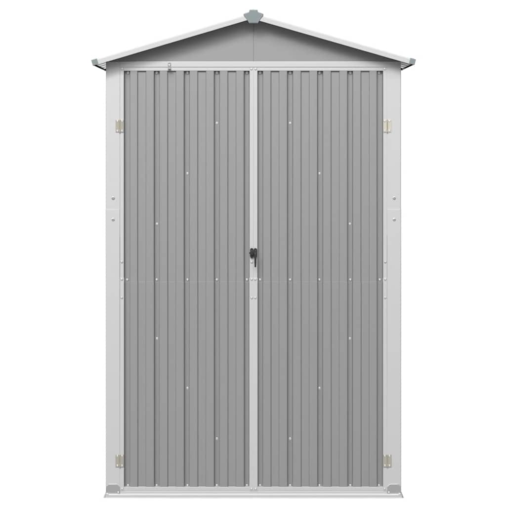 haveskur 116x45x175 cm galvaniseret stål grå