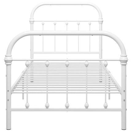 sengestel 90 x 200 cm metal hvid