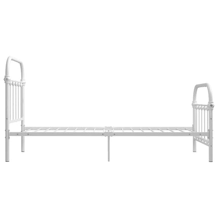 sengestel 90 x 200 cm metal hvid