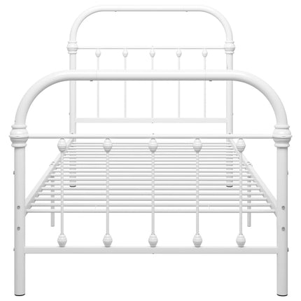 sengestel 100 x 200 cm metal hvid
