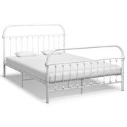 sengestel 120x200 cm metal hvid