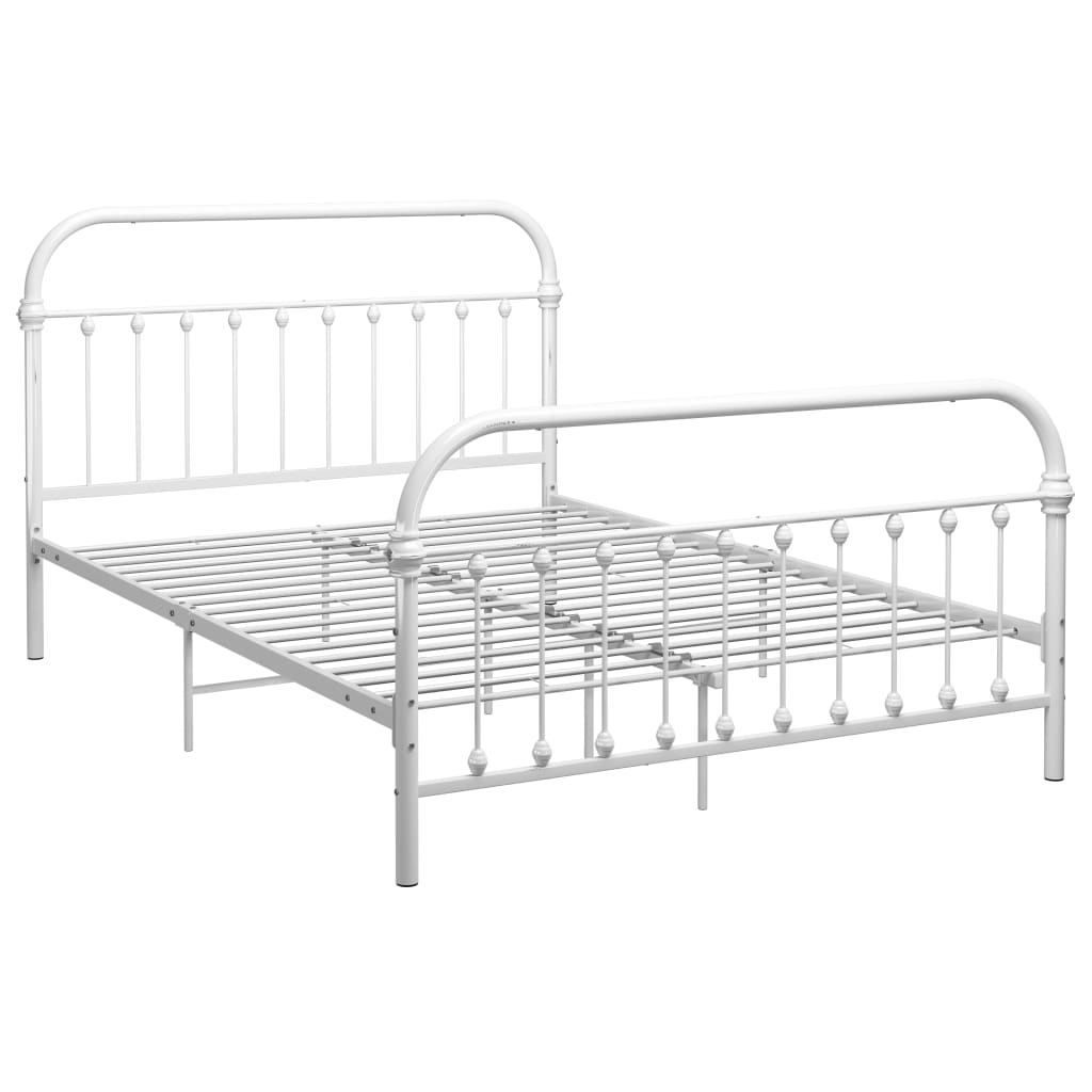 sengestel 120x200 cm metal hvid
