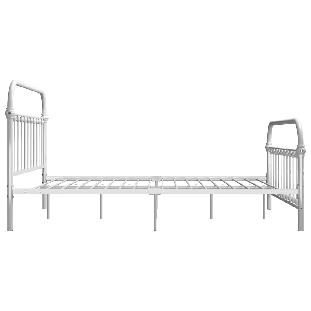 sengestel 120x200 cm metal hvid