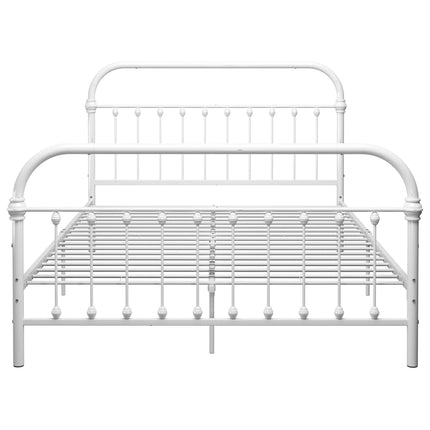sengestel 140x200 cm metal hvid
