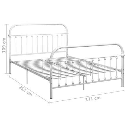 sengestel 160x200 cm metal hvid