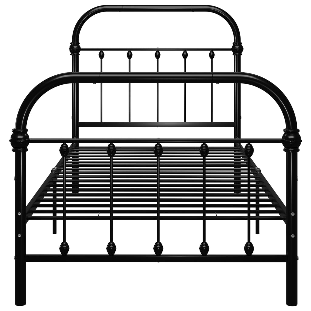 sengestel 100x200 cm metal sort