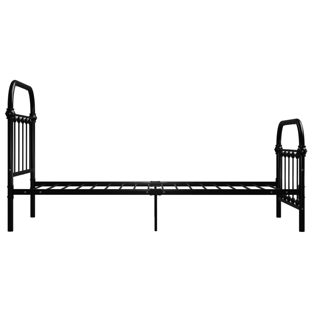sengestel 100x200 cm metal sort