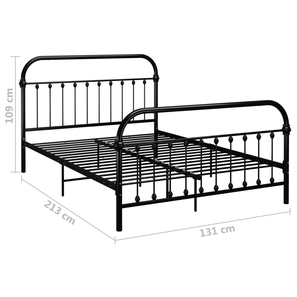 sengestel 120x200 cm metal sort