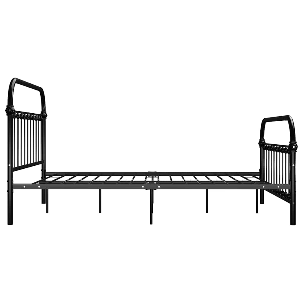 sengestel 140x200 cm metal sort