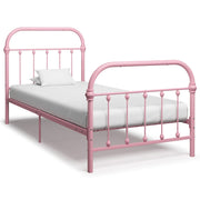 sengestel 90x200 cm metal pink