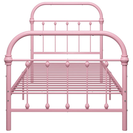sengestel 90x200 cm metal pink