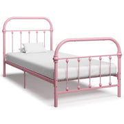 sengestel 100x200 cm metal pink