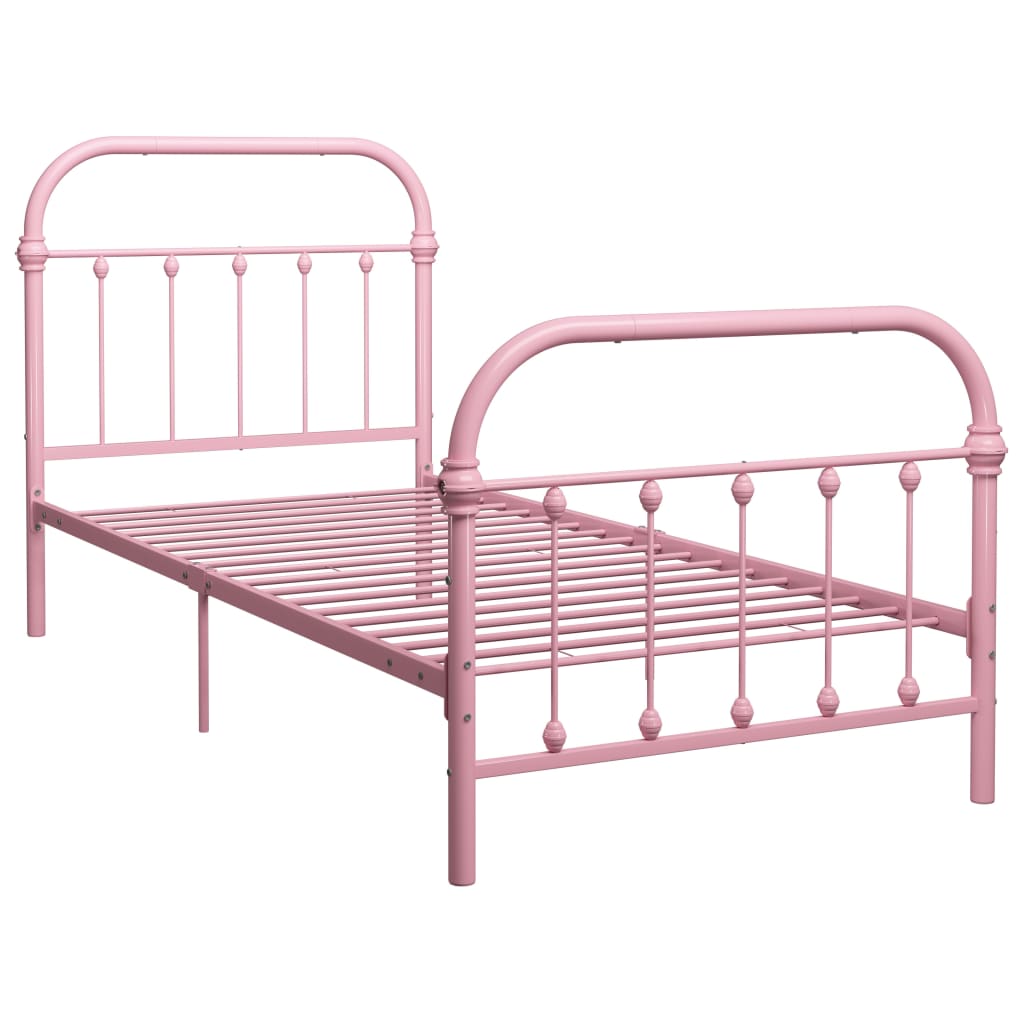 sengestel 100x200 cm metal pink