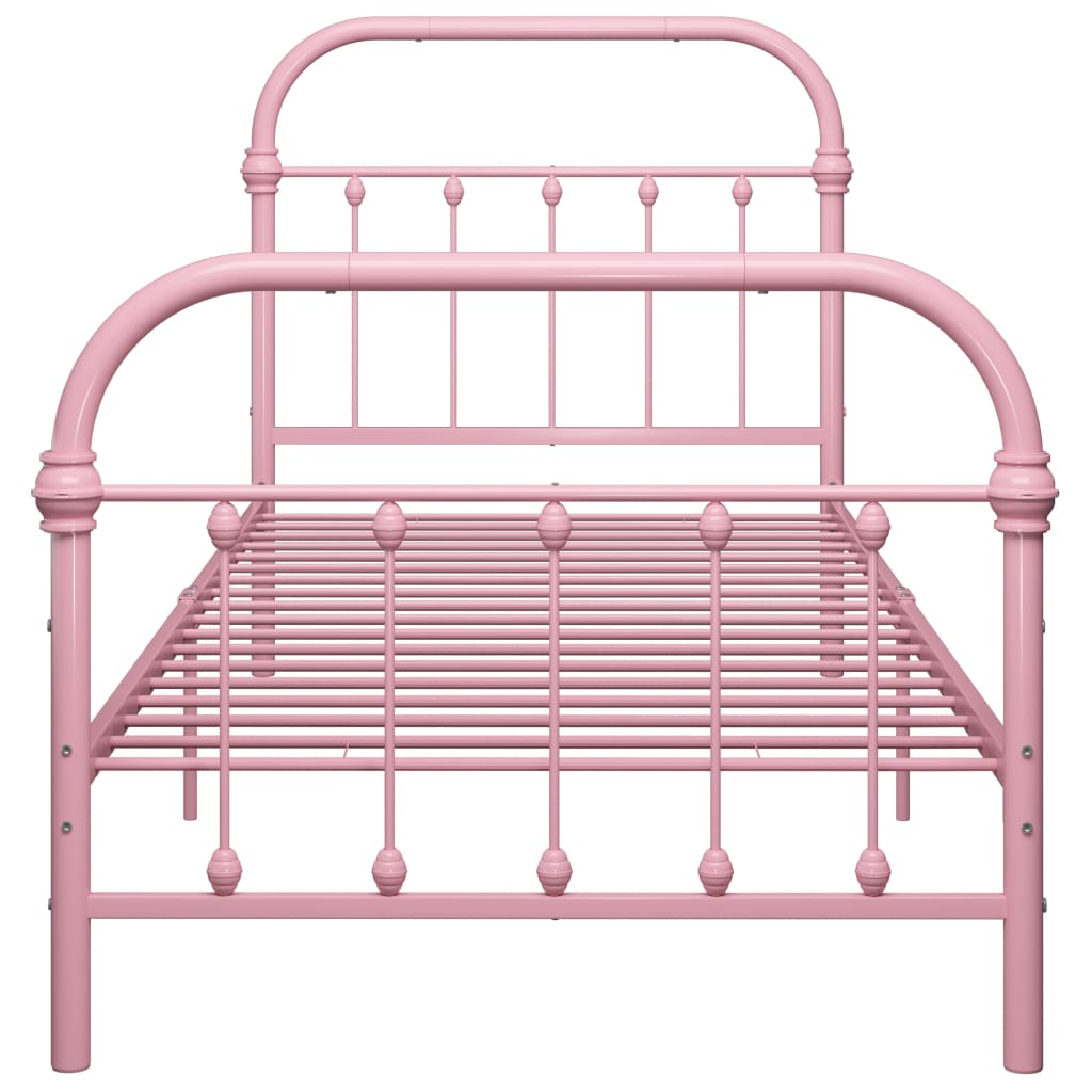 sengestel 100x200 cm metal pink