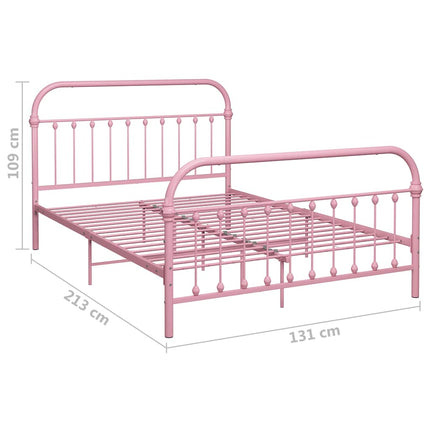 sengestel 120x200 cm metal pink