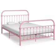 sengestel 140x200 cm metal pink