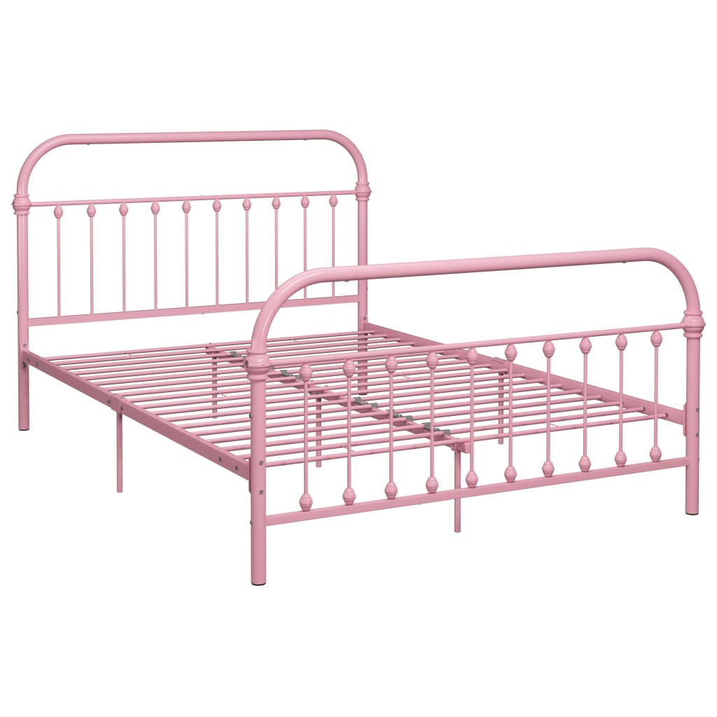 sengestel 160x200 cm metal pink