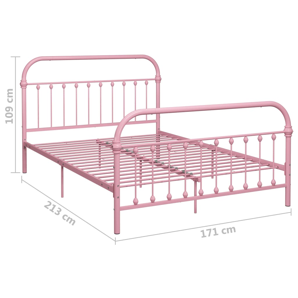 sengestel 160x200 cm metal pink