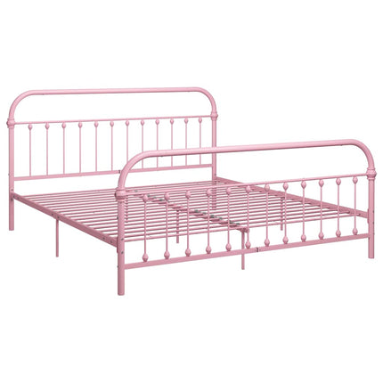sengestel 180x200 cm metal pink