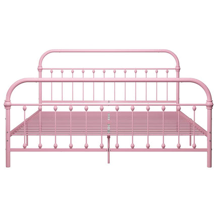 sengestel 180x200 cm metal pink