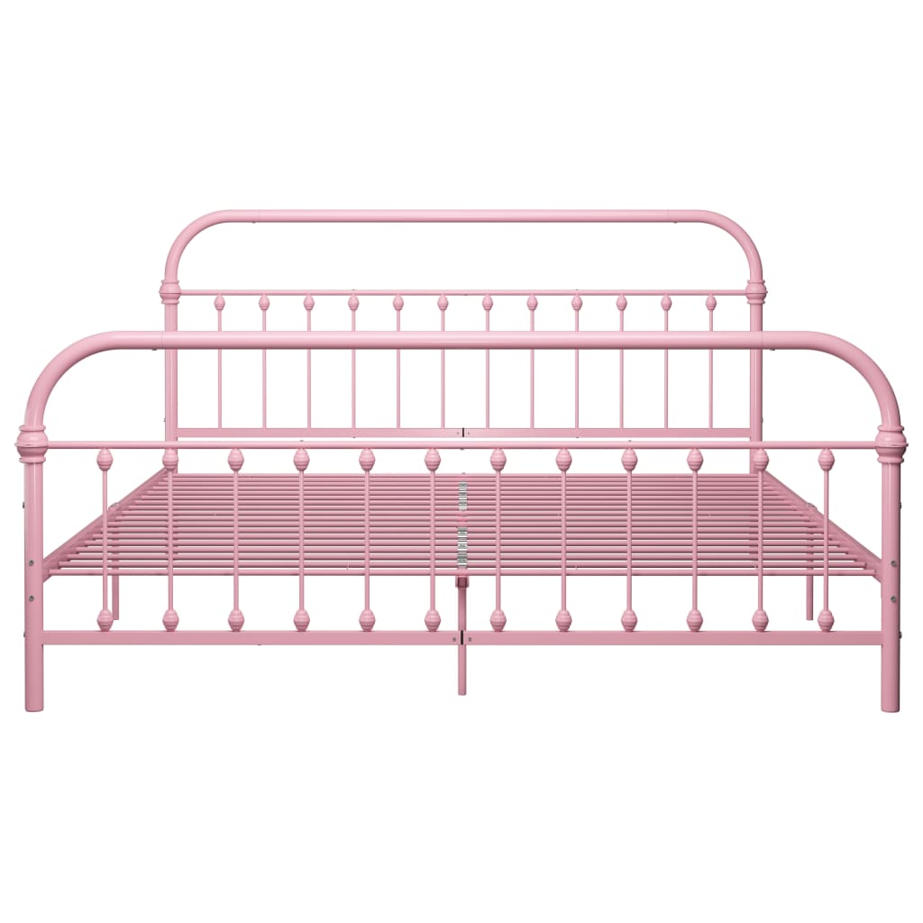 sengestel 180x200 cm metal pink